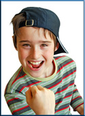 begeisterter Junge